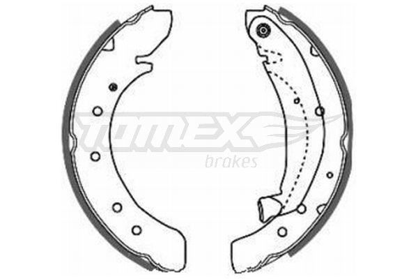 Sada brzdových čelistí TOMEX Brakes